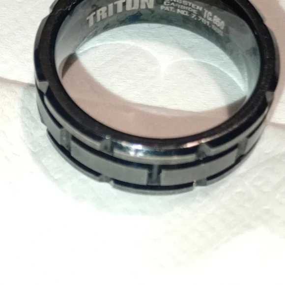 Triton Men's Black Tungsten Carbide Ring